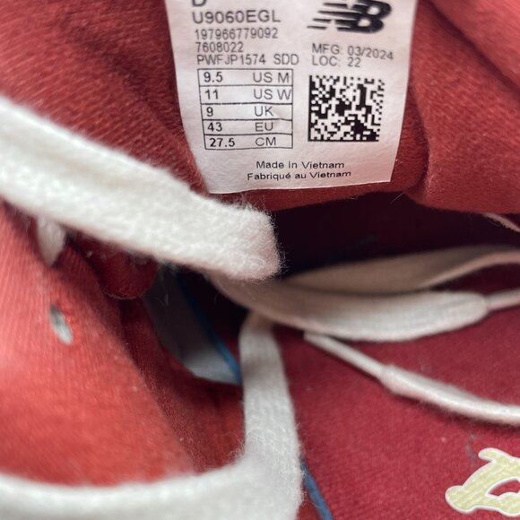 New Balance 9060 "Boston College" Men’s Size 9.5 Gray Running Sneakers U9060EGL - Picture 7 of 12